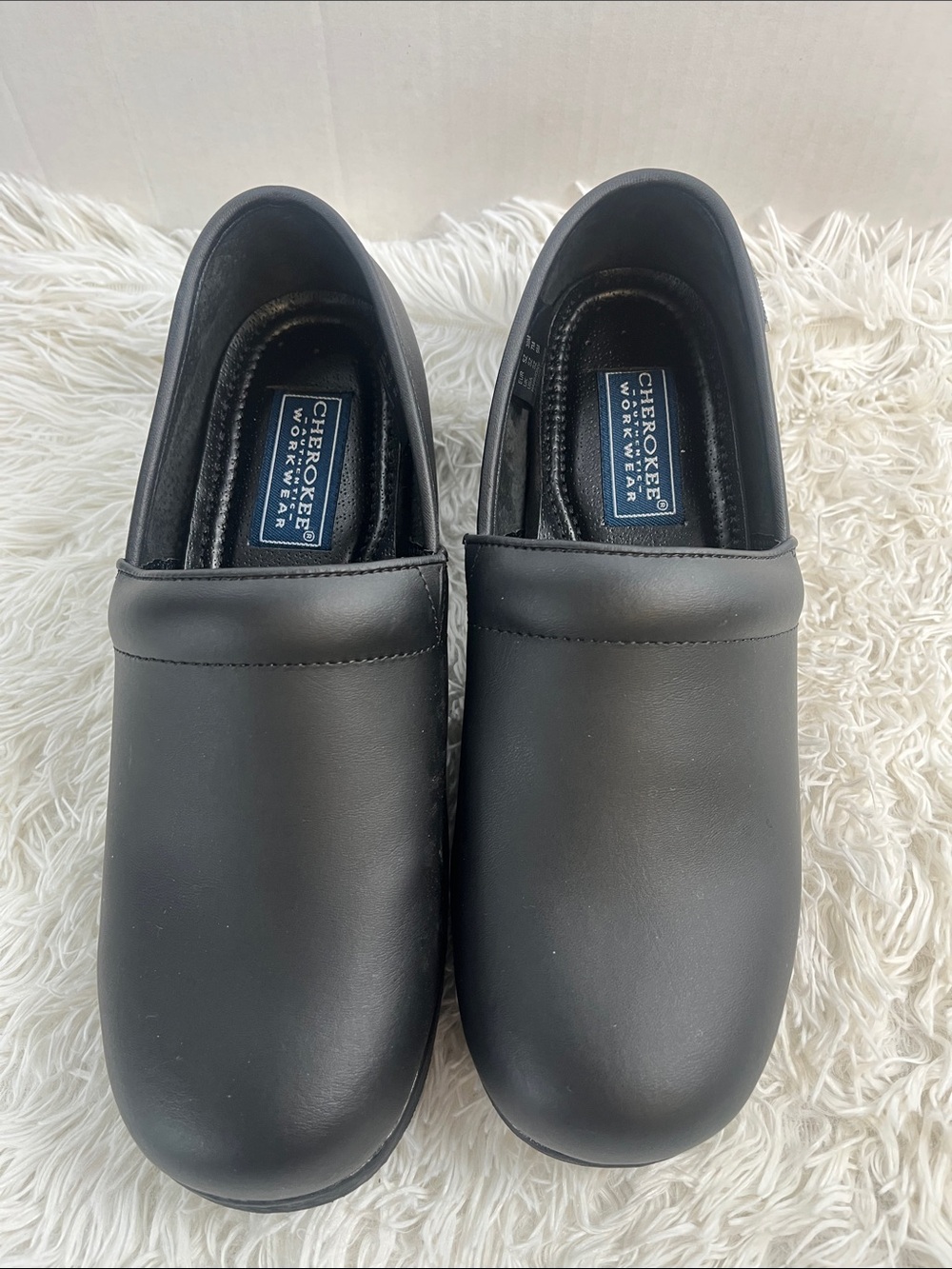 Cherokee Black Slip-On Women's Work Clogs